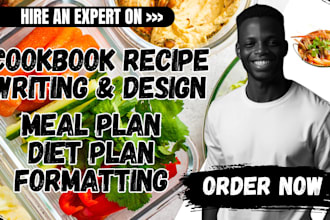 be cookbook writer recipe book ghostwriter recipes ebook cover design amazon KDP
