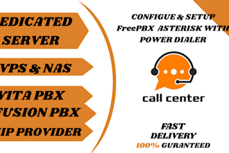 configure freepbx asterisk power dialer for call center business and voip