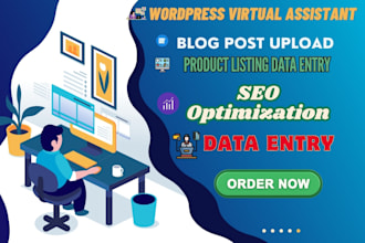 be your wordpress virtual assistant for blog upload, data entry and SEO
