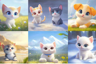 create custom royal pet portraits in disney pixar style ai dog cat art