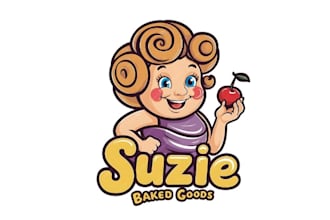 create a unique baked sweet mascot logo for your brand