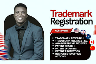 help you with trademark registration and amazon brand registry in US UK canada