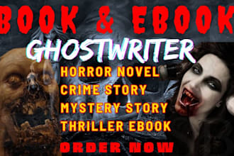 ghostwrite fiction horror thriller story crime scene novel mystery ebook writer