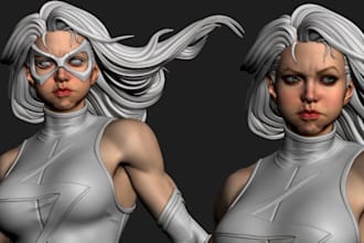 sculpt 3d masx, action figure,resculpt 2d into 3d model,dnd,stl file 3d printing