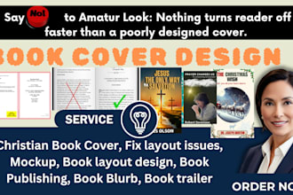 design captivating and timeless christian book cover, fix book cover issues
