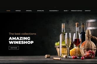 design profitable wine website wine shopify store breweries liquor beveage store