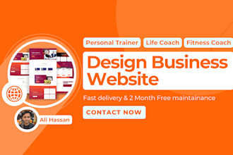 create personal coach and training website