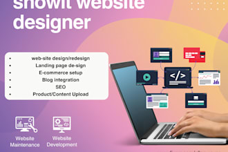 design or redesign showit website, customize showit template with blog and SEO