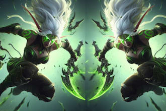 design mmorpg game character, rpg character, vr multiplayer character design