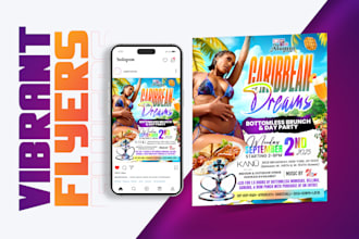 create vibrant custom flyers for events