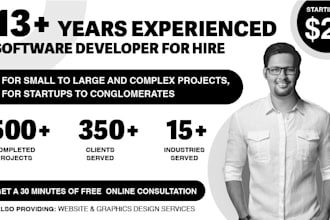 develop a custom web application, web portal, or custom software
