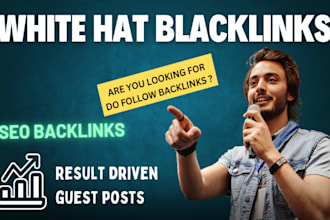 publish unique guest post articles and whitehat permanent SEO backlinks