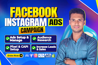 setup facebook ads campaign, instagram ads, shopify fb ads for sales and leads