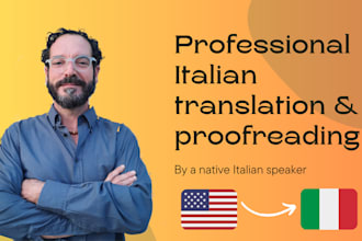 professional english to italian translation and proofreading