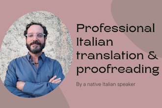 professional english to italian translation and proofreading