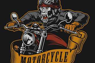 design high quality mc, biker, motorcycle logo for your business with 24 hours