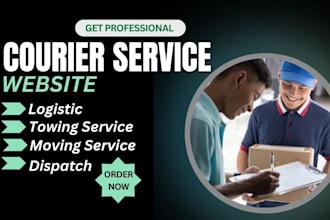 courier service website, towing, moving, dispatch website, logistics website