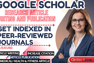 write and publish article in high index, google scholar peer reviewed journal