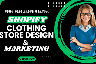 do shopify clothing store design clothing brand setup and sales marketing