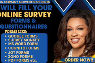 fill online survey questionnaires, survey, google forms with targeted audience