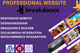 design or redesign wordpress with breakdance builder, gutenberg, elementor, divi
