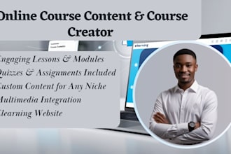 develop online course content course curriculum lesson plan training manual