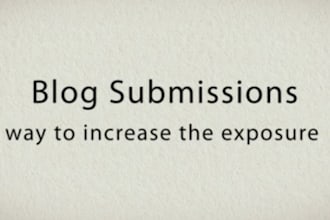 do 20 manual blog submission having high da