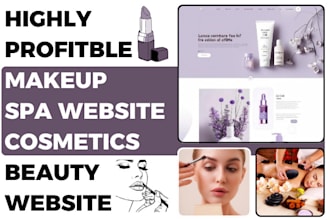 design makeup website salon website spa website cosmetics website beauty store