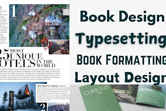do book formatting, layout design, and typesetting