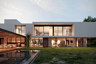 create architecture sketchup 3d model exterior rendering and interior design
