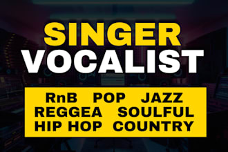 female rnb pop vocalist, rock song cover rap singer, background music songwriter