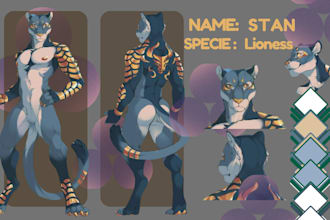 draw furry reference sheet, furry art, fursona character sheet, reference sheet
