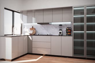 do realistic 3d kitchen design and rendering