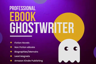 ghost write 30,000 words ebook as ghost book writer, and ghost ebook writer