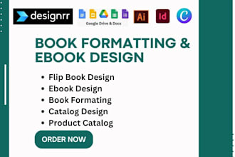 book formatting and design ebook, magazine,product catalog on designrr, indesign