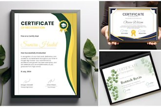 design elegant custom certificates as per your requirement