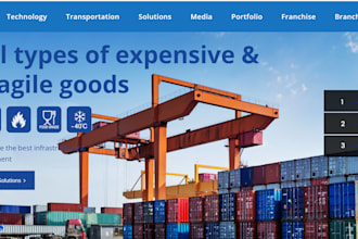 design logistics website, trucking, freight, moving and transport website