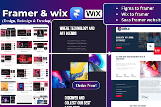 design modern saas framer website wix, convert figma to animation framer site