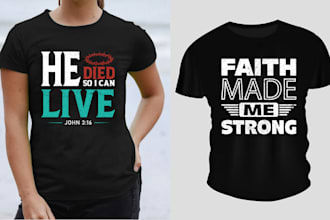 design custom christian t shirt typography