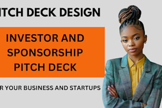 design investor pitch deck sponsorship deck for business startup