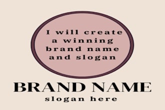 catchy brand name and unique slogan creation for your business