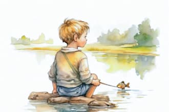 watercolor children book illustration