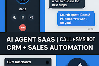 ai agent saas for sales automation, ai call bot, and lead generation CRM web app