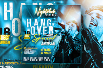 do bold party, club, concert, music, sports, beach flyer design in 24 hours