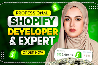 be your shopify expert developer for shopify website and shopify store design