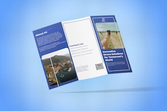 trifold brochure pamphlet design real estate healthcare nonprofit fitness travel