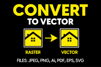 vector tracing, redraw, recreate, redesign, vectorize image or convert to vector