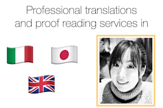 provide japanese and italian translations and proofreading