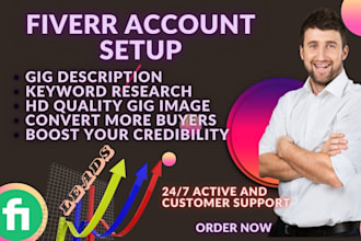 write fiver profile, fiverr gig description, gig title, tags and gig image