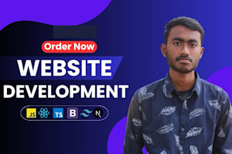 develop custom front end website using HTML, CSS, react js, next js and mongodb